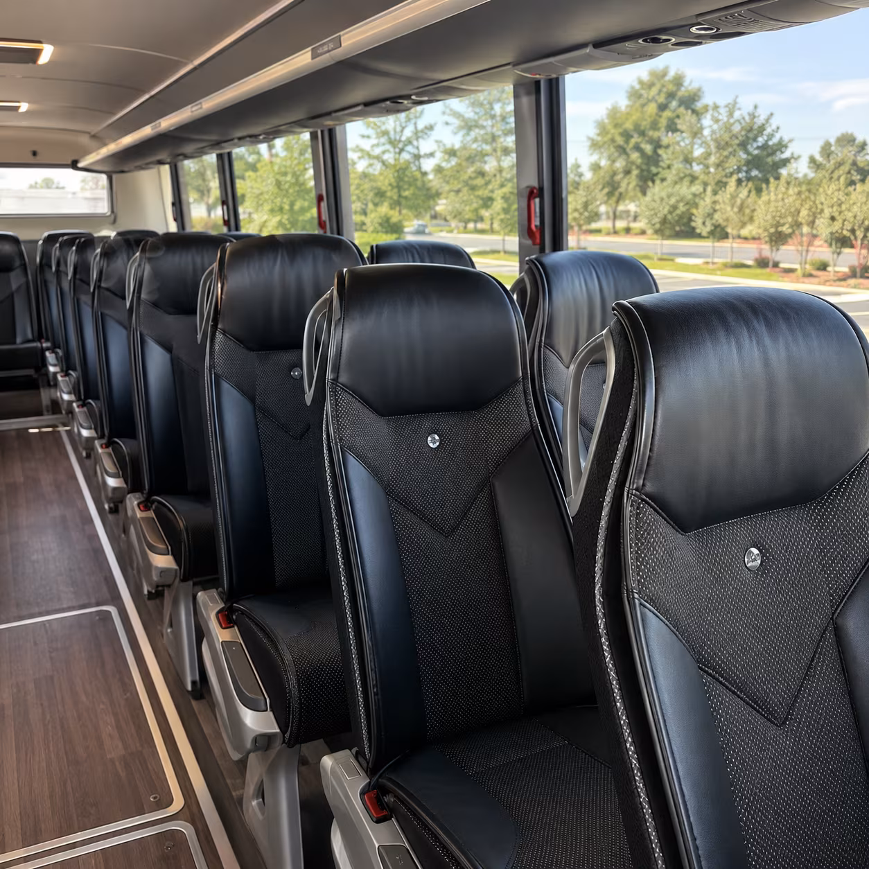 mount pleasant charter bus interior